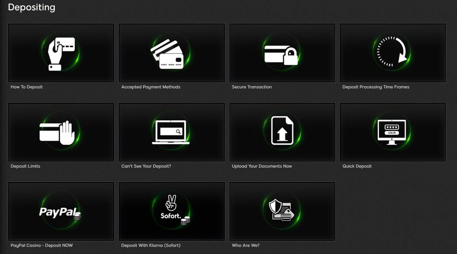 888 Casino deposit page