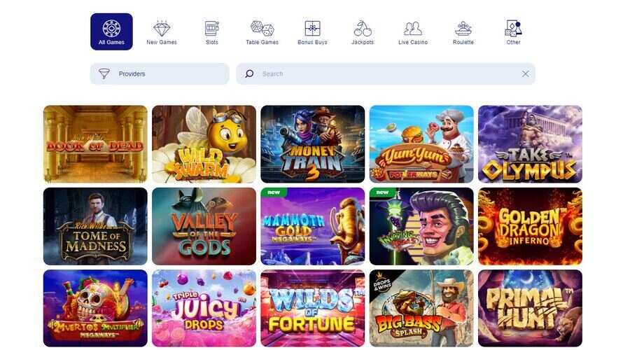 BluVegas Casino games
