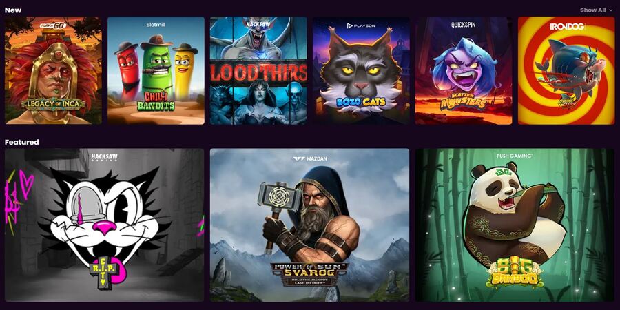 Boom Casino games