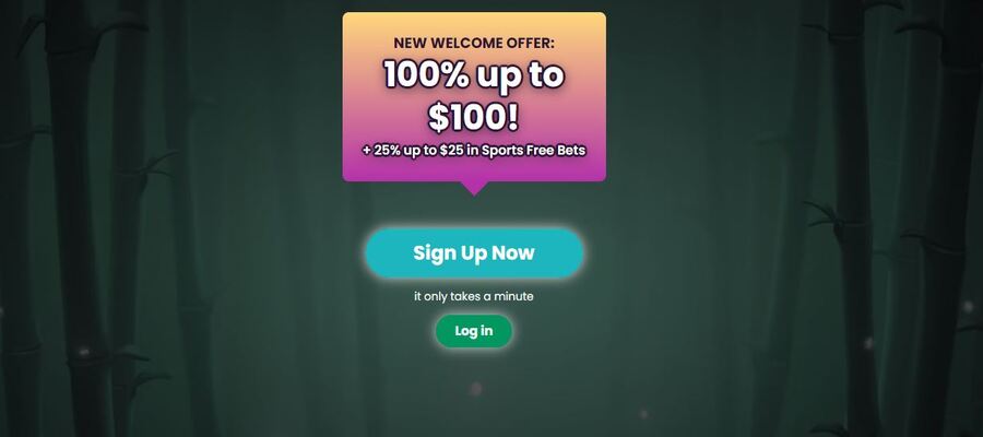 Boom Casino welcome bonus