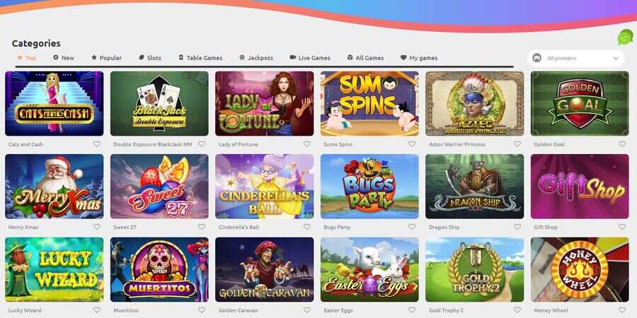 Games at Cadoola Casino