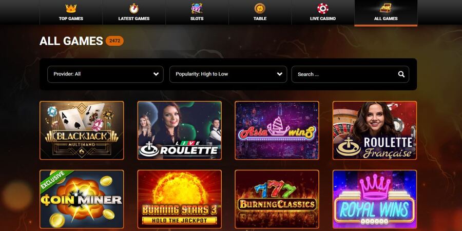 Games Casino Intense