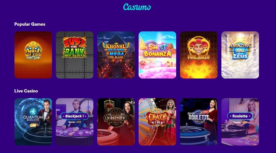 Casumo casino games