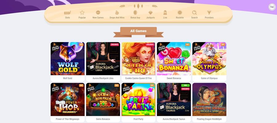 Cookie Casino games
