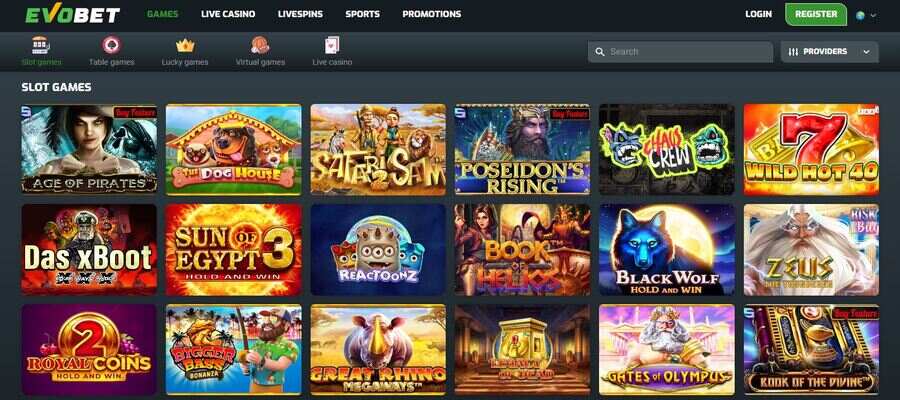 Evobet casino games