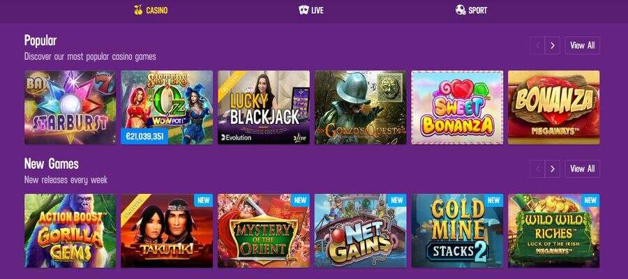 Lucky Casino games