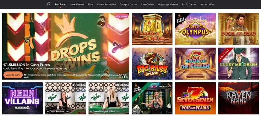 Mr Green casino games