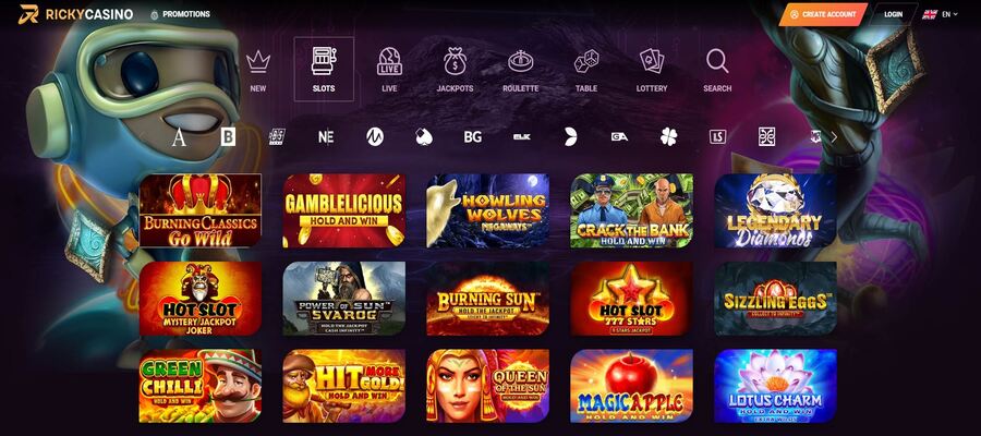 Ricky Casino slots