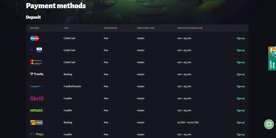 Slot Hunter payments page