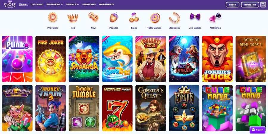 SlotsPalace Casino games