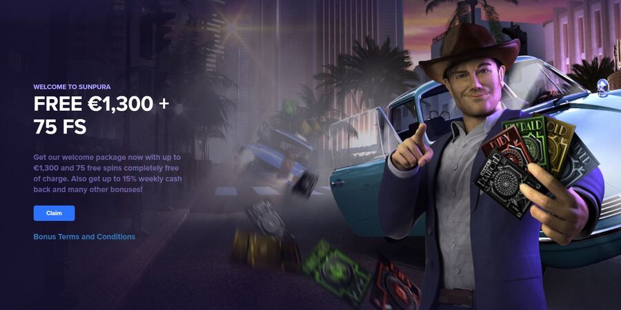 Sunpura Casino welcome bonus
