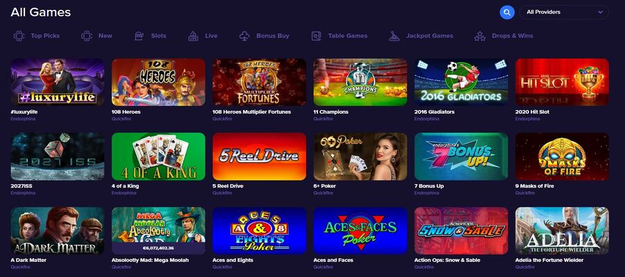 Sunpura Casino games lobby