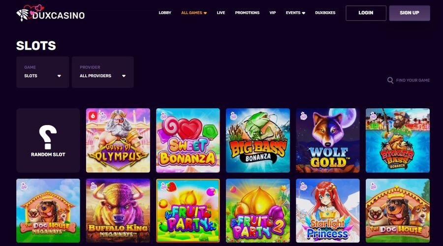 duxcasino slots