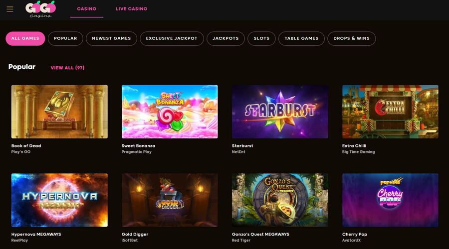 gogo casino games