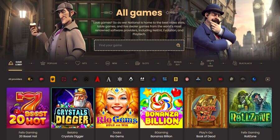 national casino games