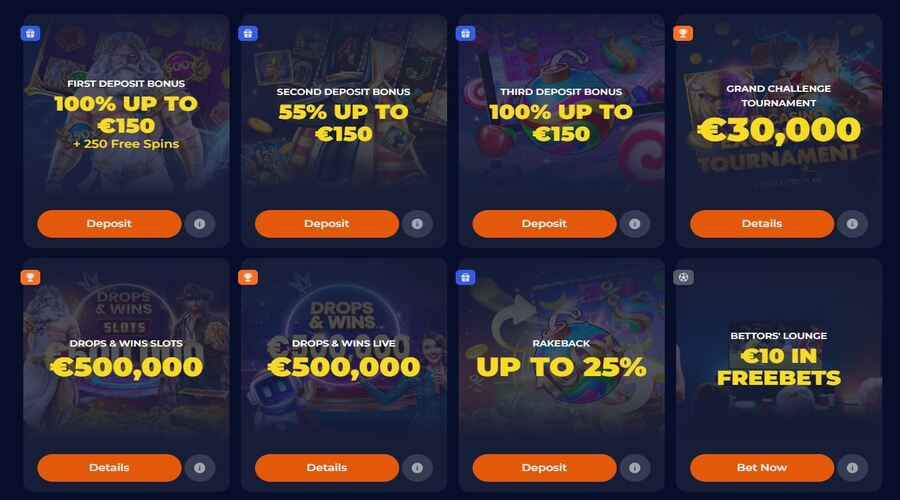 nine casino bonuses