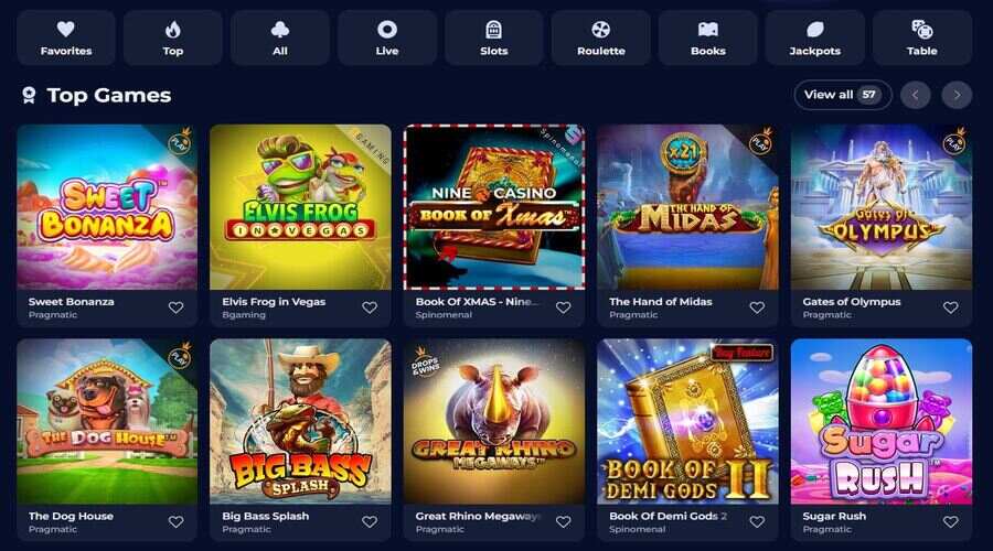 nine casino games