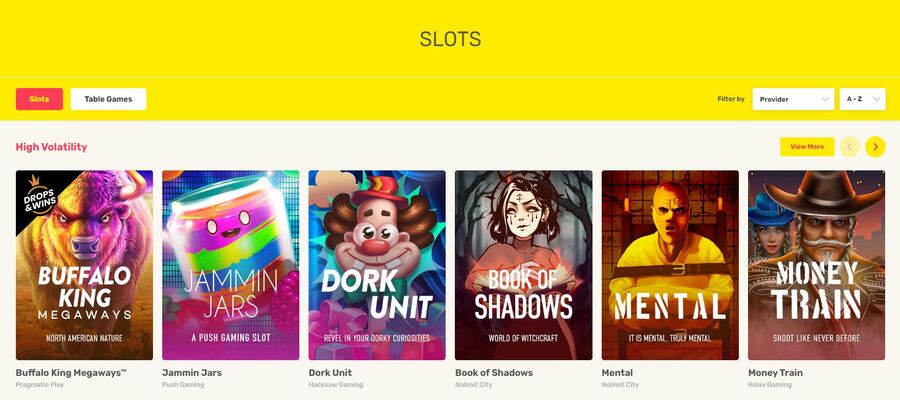 slots at justspin casino