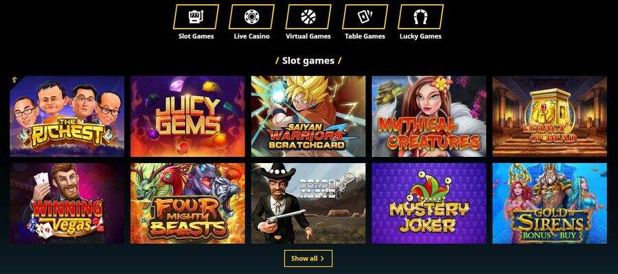 slotsnbets casino games
