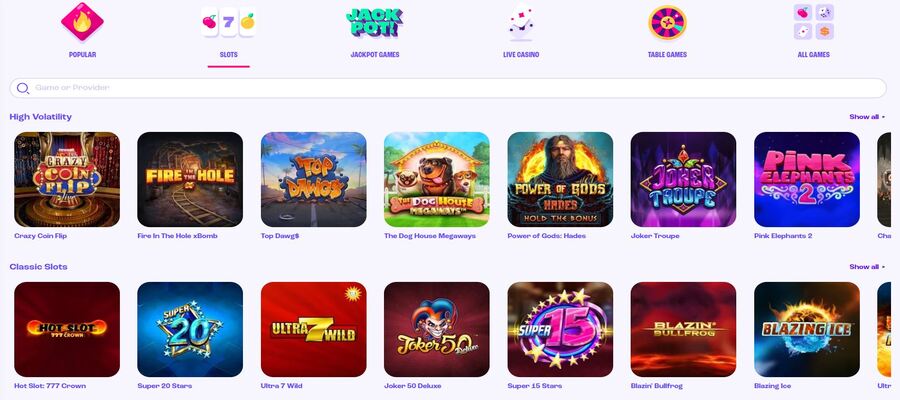 spinz casino slots