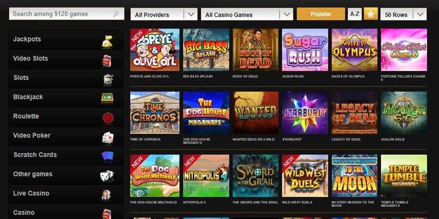 videoslots casino games