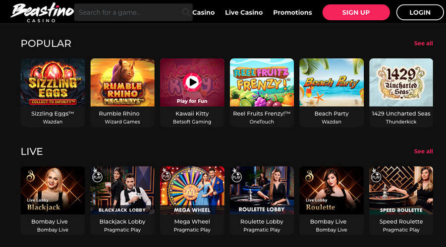 casinospel och slots Beastino Casino