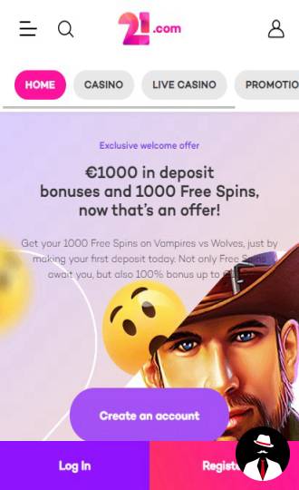 21 com casino bonus en