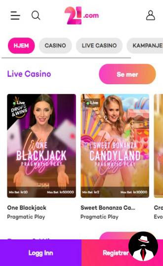 21com casino anmeldelse review no