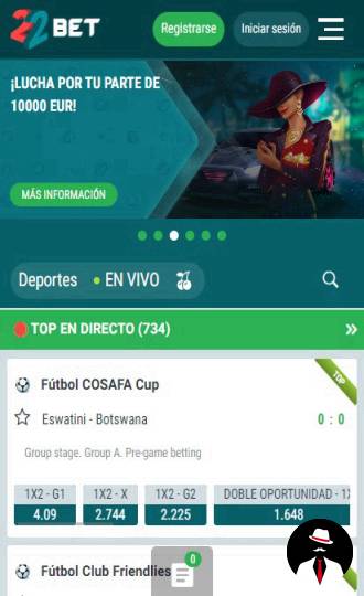 22bet casino bono mx