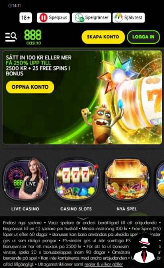 888 casino bonus sverige