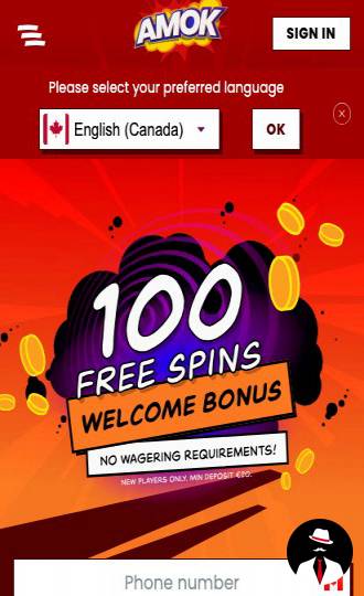 amok casino bonus canada