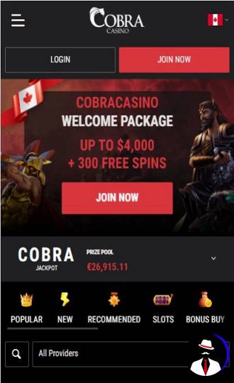 cobra casino bonus canada