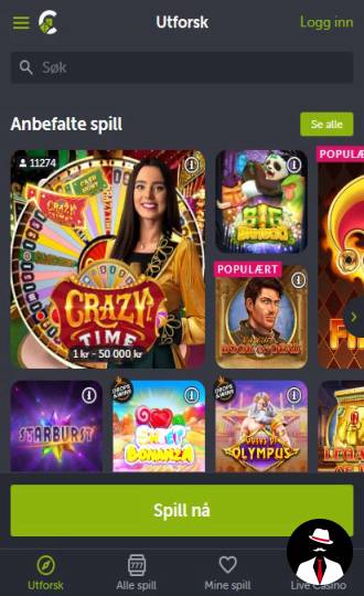 comeon casino anmeldelse no