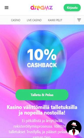 dreamz casino bonus suomi