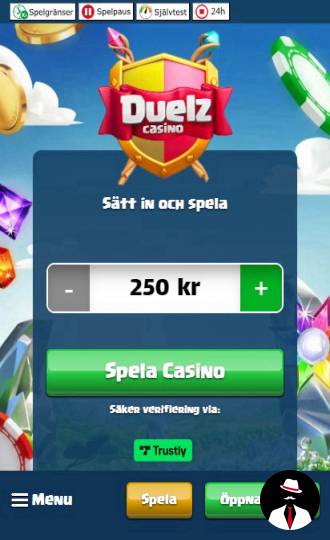 duelz casino bonus sverige