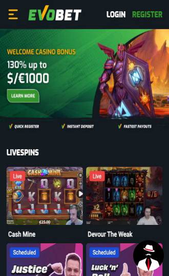 evobet casino review en