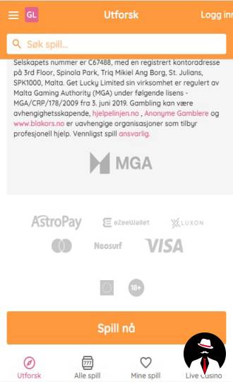 get lucky casino anmeldelse review no