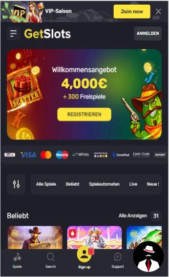 getslots casino bonus at