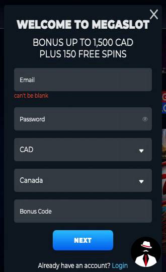 megaslot casino bonus canada