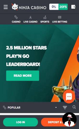 ninja casino bonus suomi