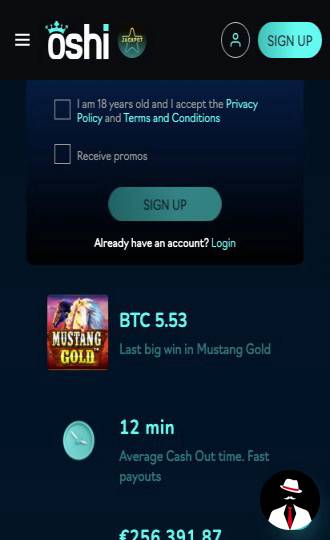 oshi casino bonus en