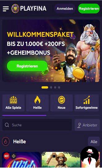 playfina casino test bonus de