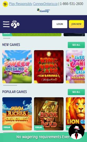 playojo casino canada