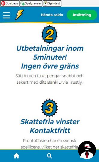 pronto casino sverige