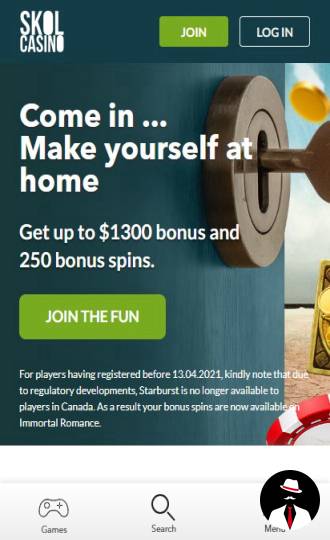 skol casino bonus en