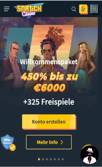 snatch casino test bonus de