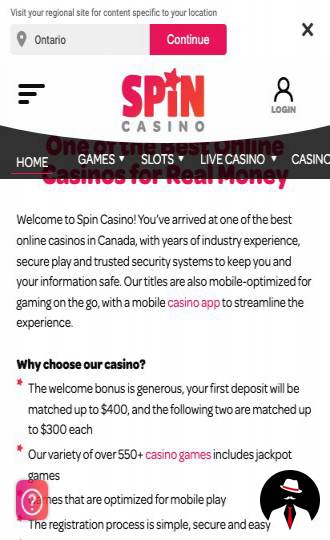 spin casino canada