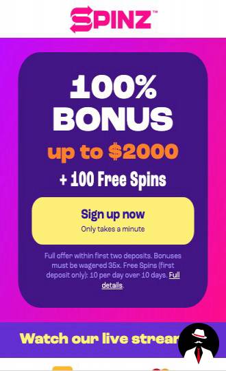 spinz casino bonus canada