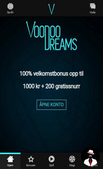voodoo dreams casino anmeldelse bonus no