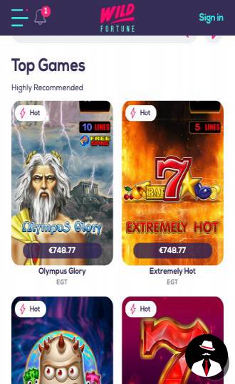 wild fortune casino bonus en